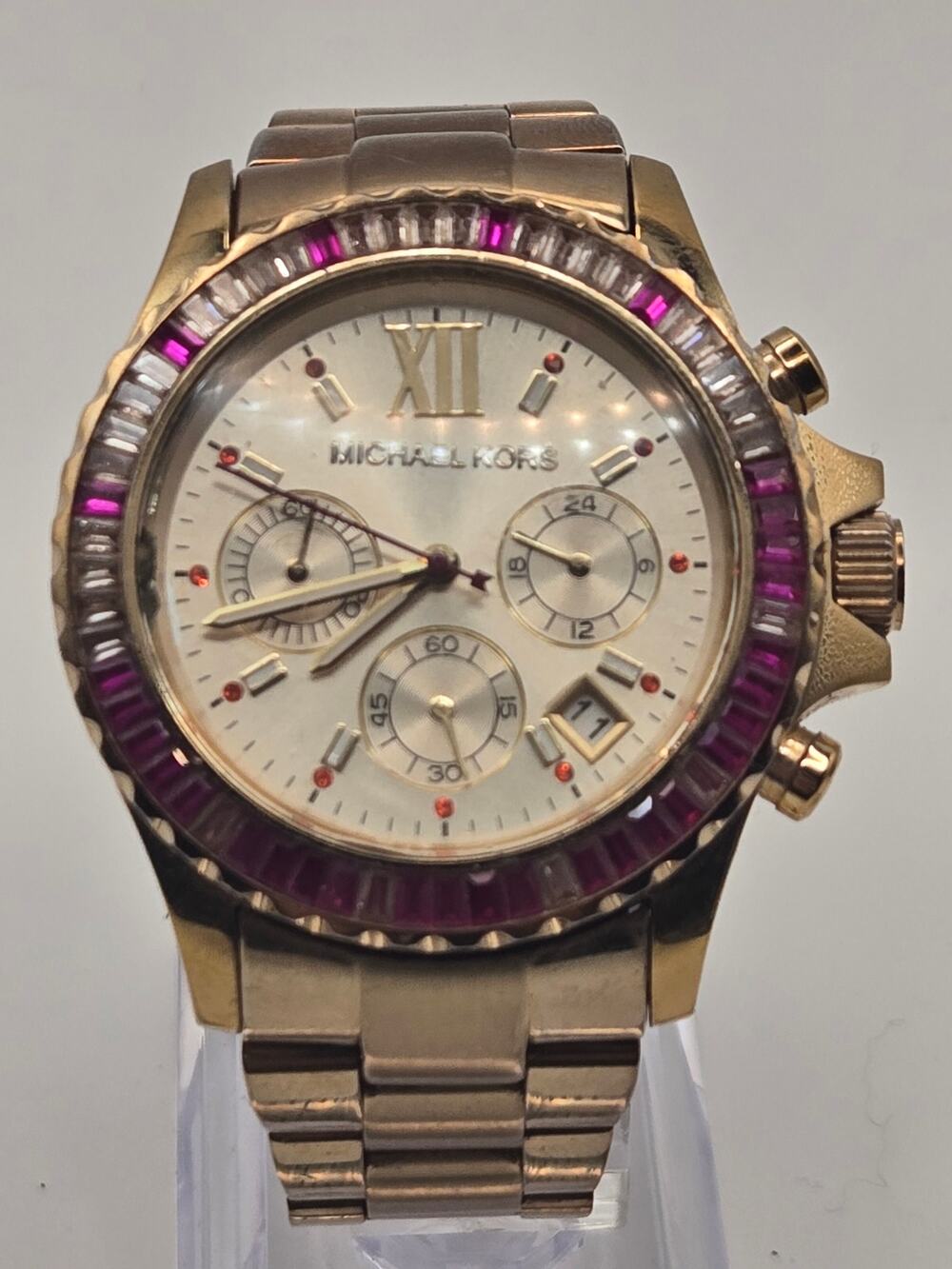 Michael Kors Everest Chronograph Watch MK5871 Pink Crystals